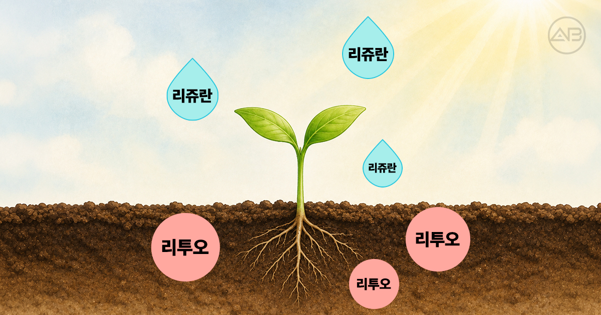 리투오 리쥬란 차이점, 성분과 작용원리의 차이